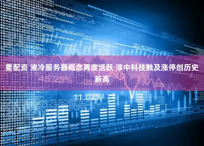 要配资 液冷服务器概念再度活跃 淳中科技触及涨停创历史新高